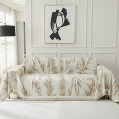 Pet Couch Cover - Leaves Beige