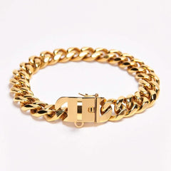 Gold Chain Dog Collar 20mm