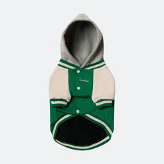 Dog Varsity Jacket - Green