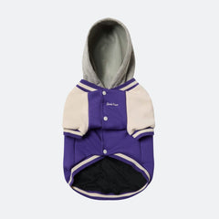 Dog Varsity Jacket - Purple