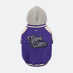 Dog Varsity Jacket - Purple