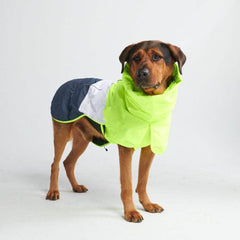 Breatheshield™ Dog Raincoat - Lime White Navy