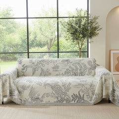 Pet Couch Cover - Lily of The Valley Grey