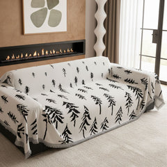 Pet Couch Cover - Pine Trees White