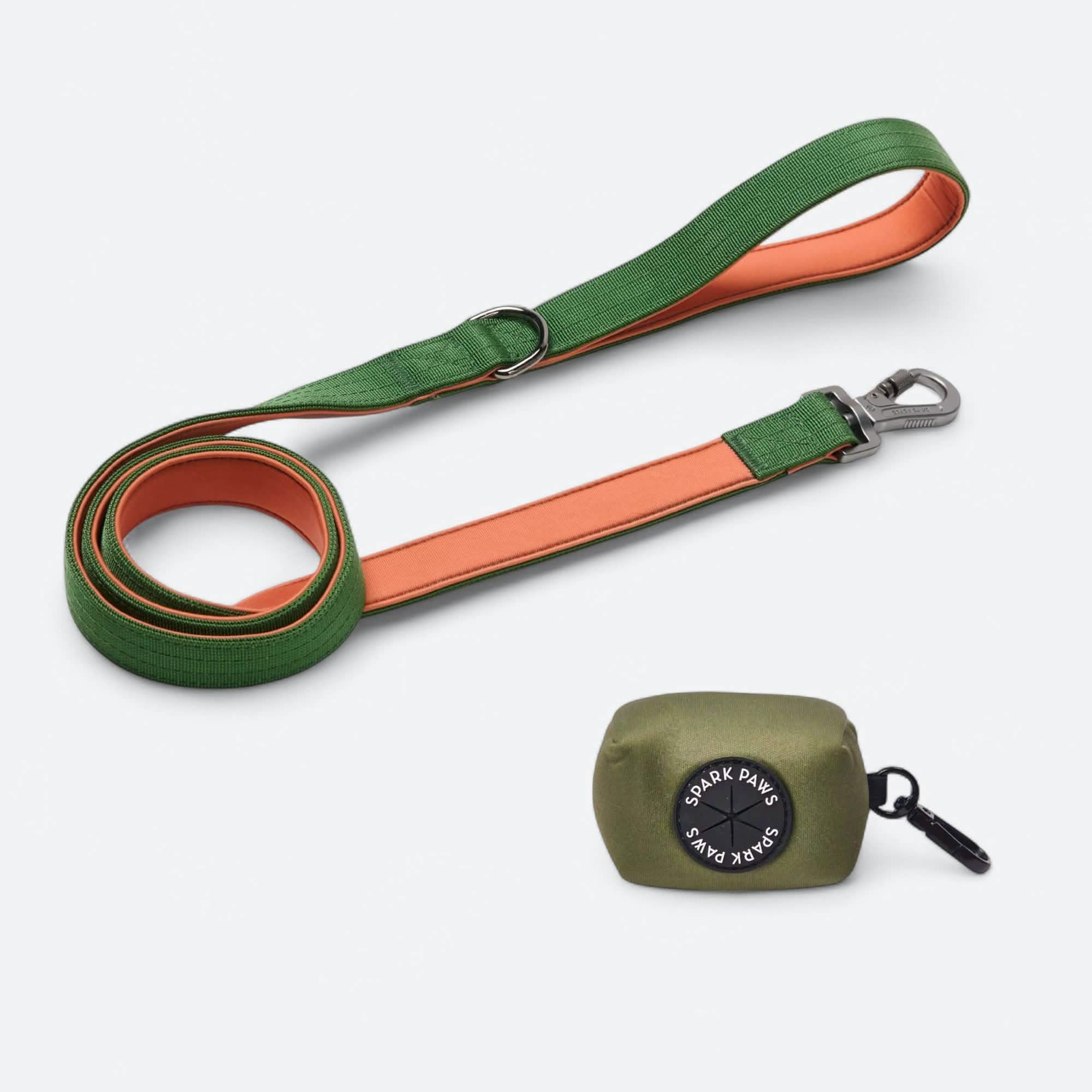 Leash and Poop Bag Holder Set