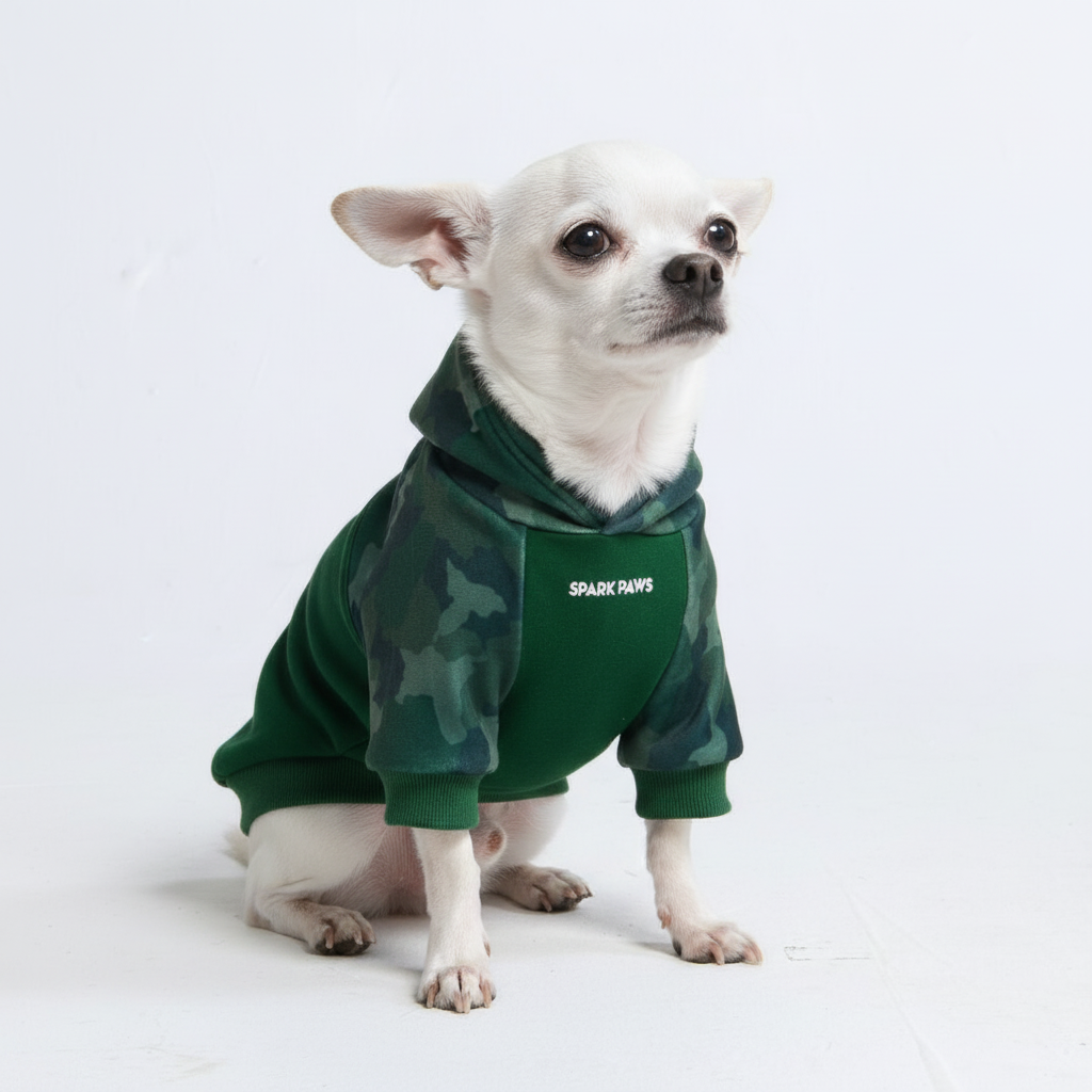 Forest Camo Dog Hoodie