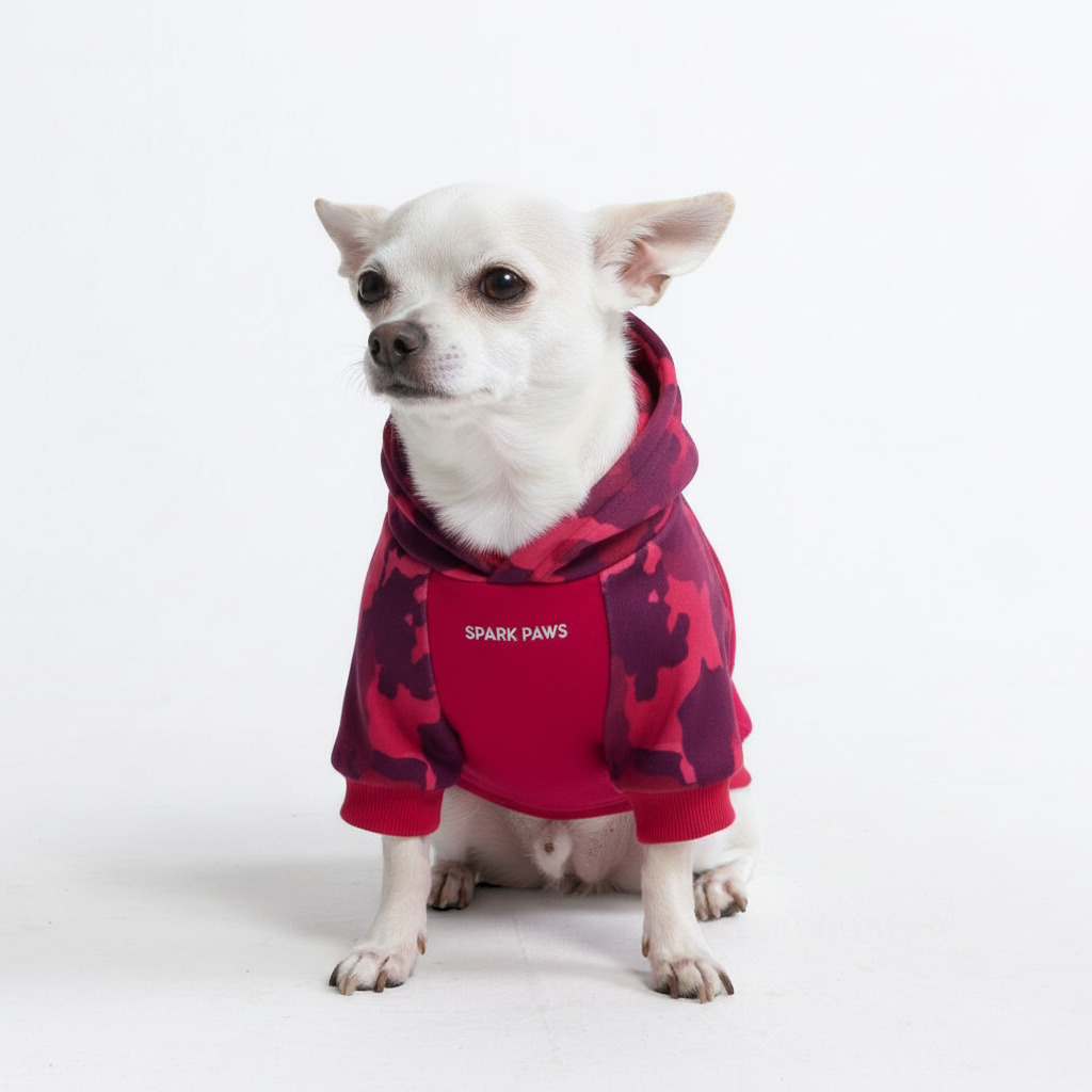 Fuchsia Camo Dog Hoodie
