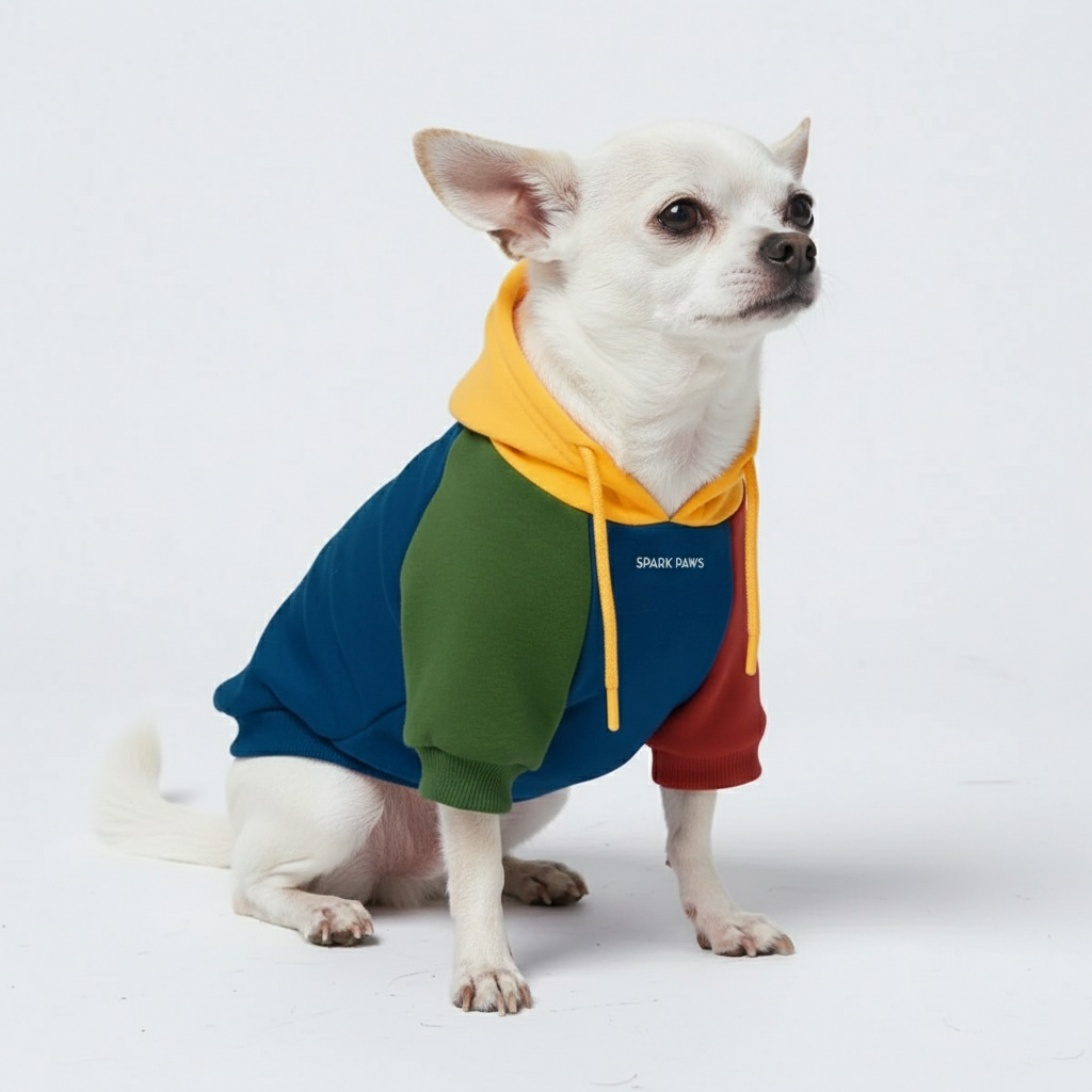 Primary Color Block Dog Hoodie