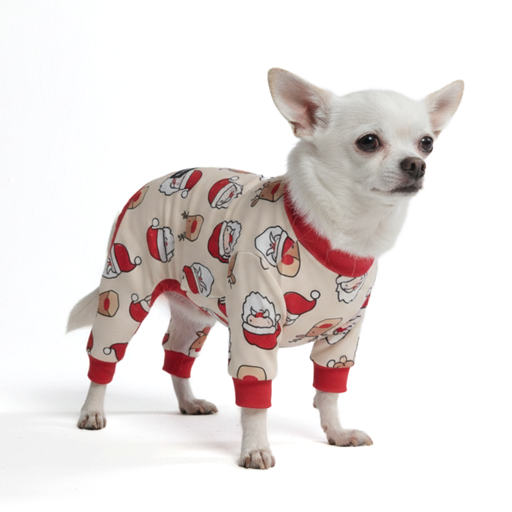 Dog Christmas Pajama - Santa and Rudolph