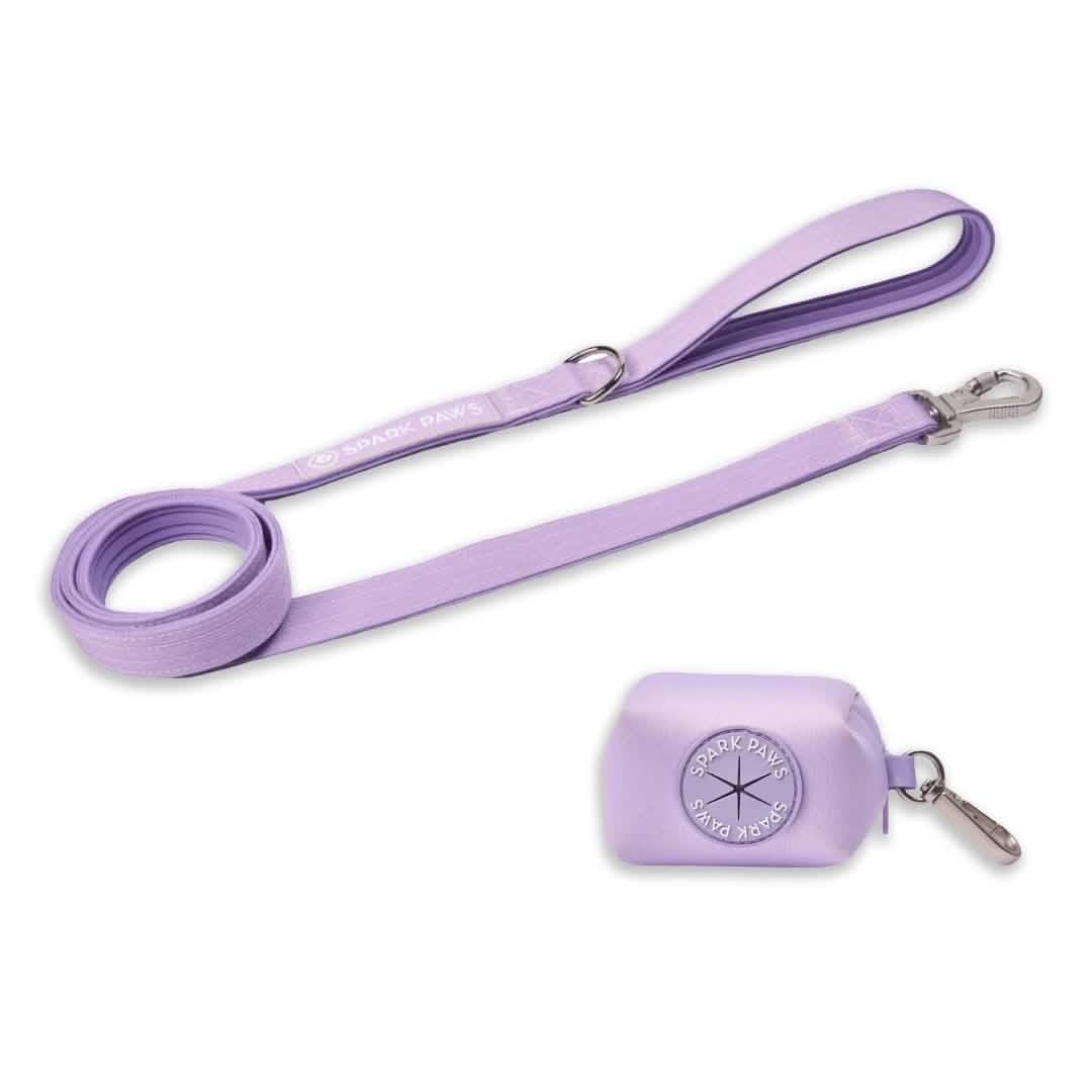 Leash and Poop Bag Holder Set