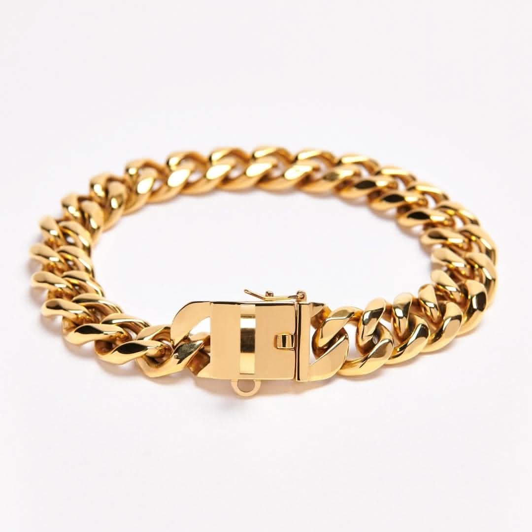 Gold Chain Dog Collar 20mm