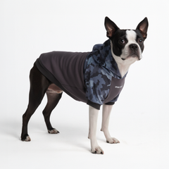 Grey Camo Dog Hoodie