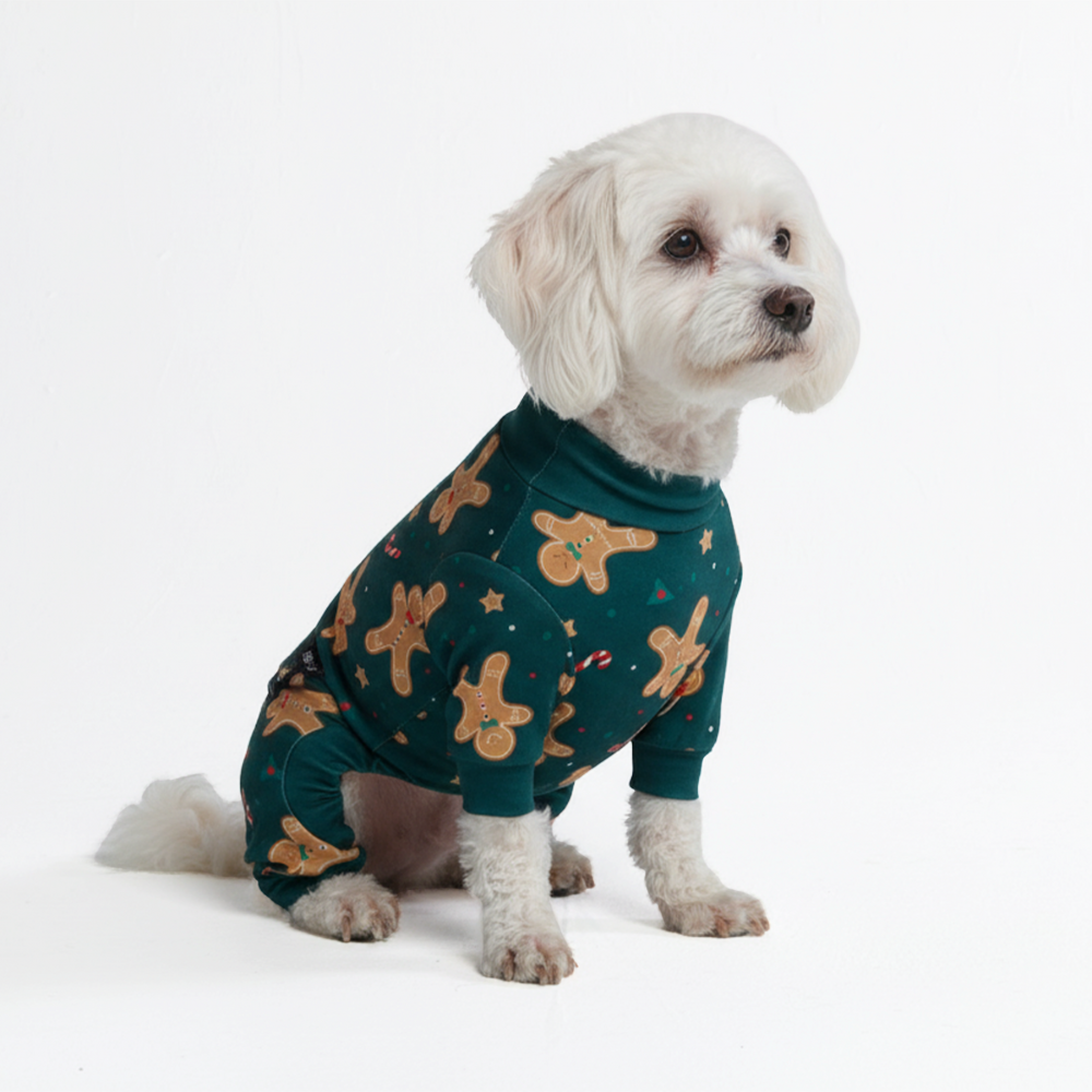 Dog Christmas Pajama - Gingerbread Man