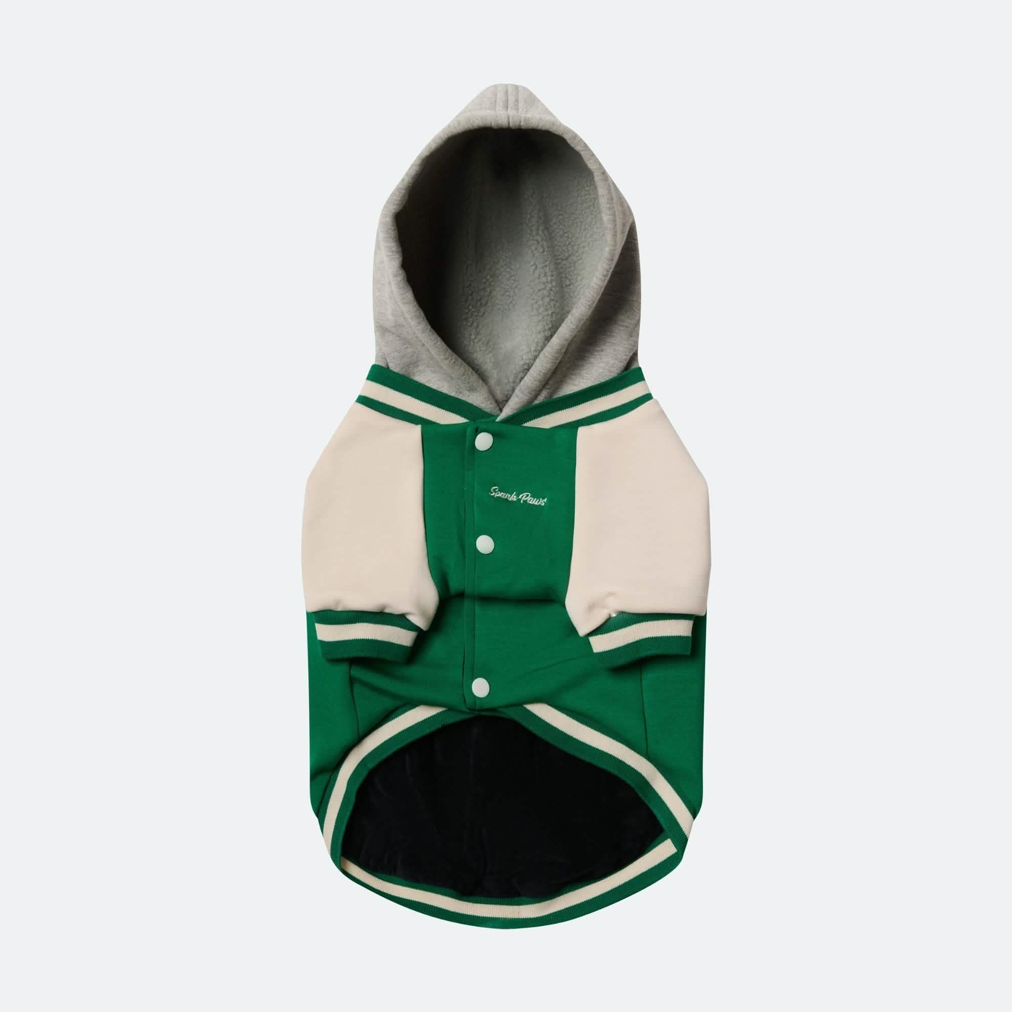 Dog Varsity Jacket - Green