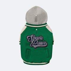 Dog Varsity Jacket - Green