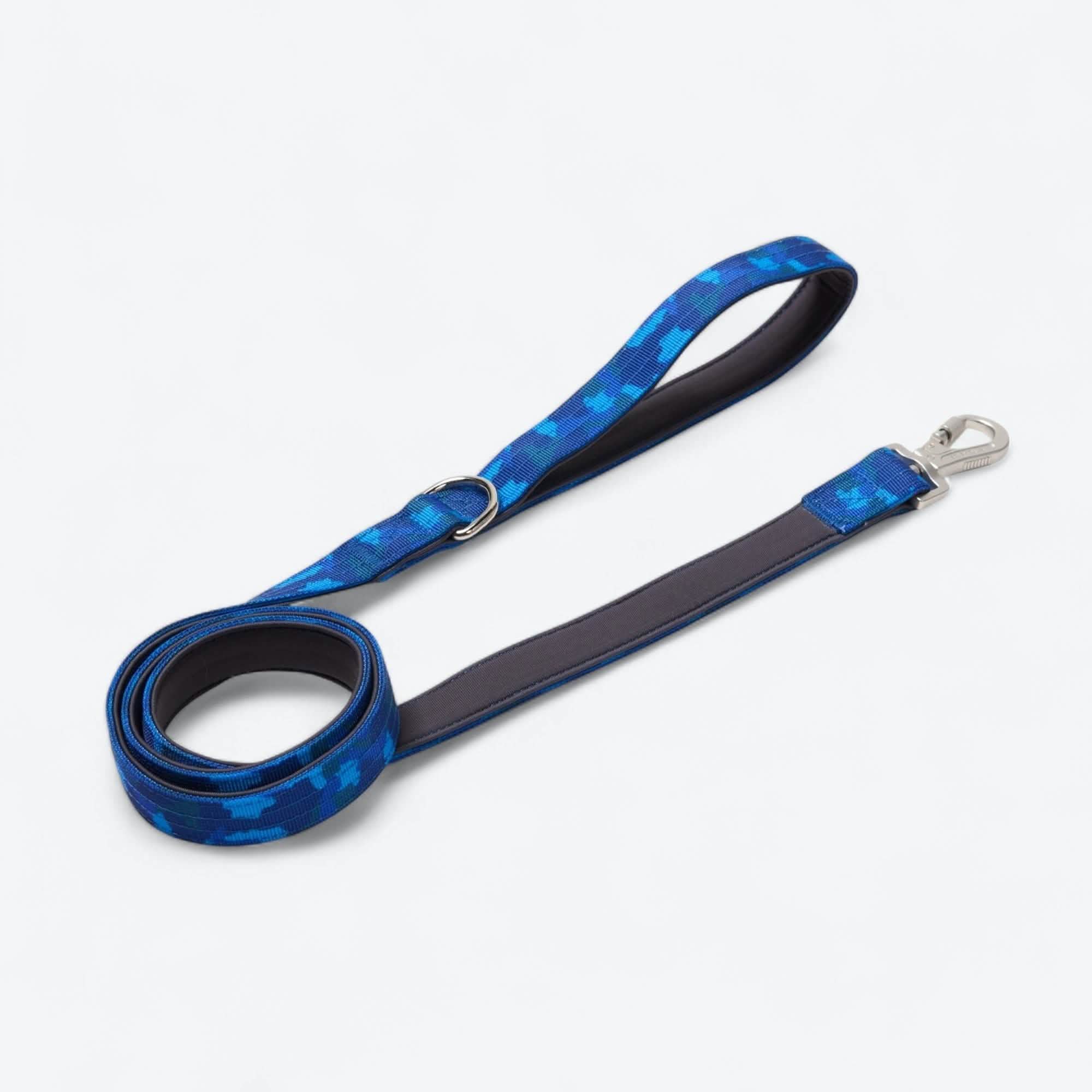 Leash and Poop Bag Holder Set - Blue Camo