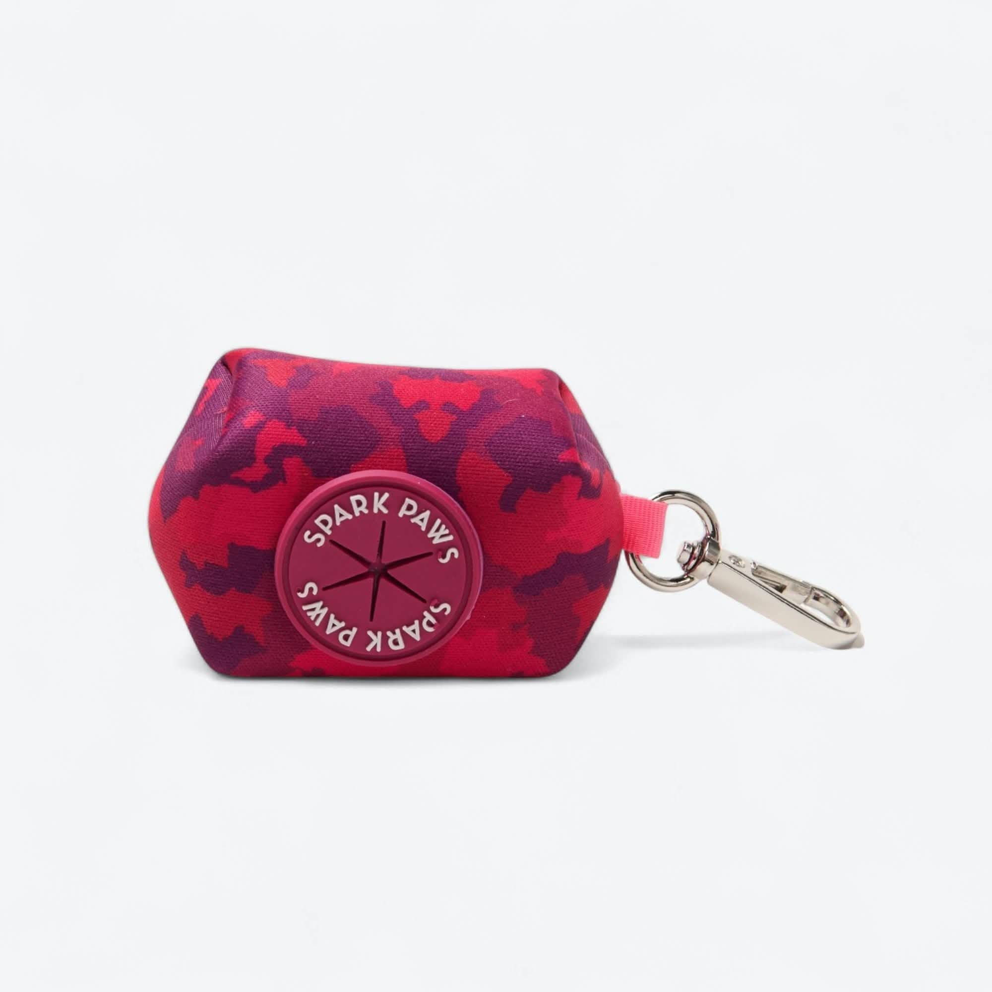 Leash and Poop Bag Holder Set - Fuchsia Camo