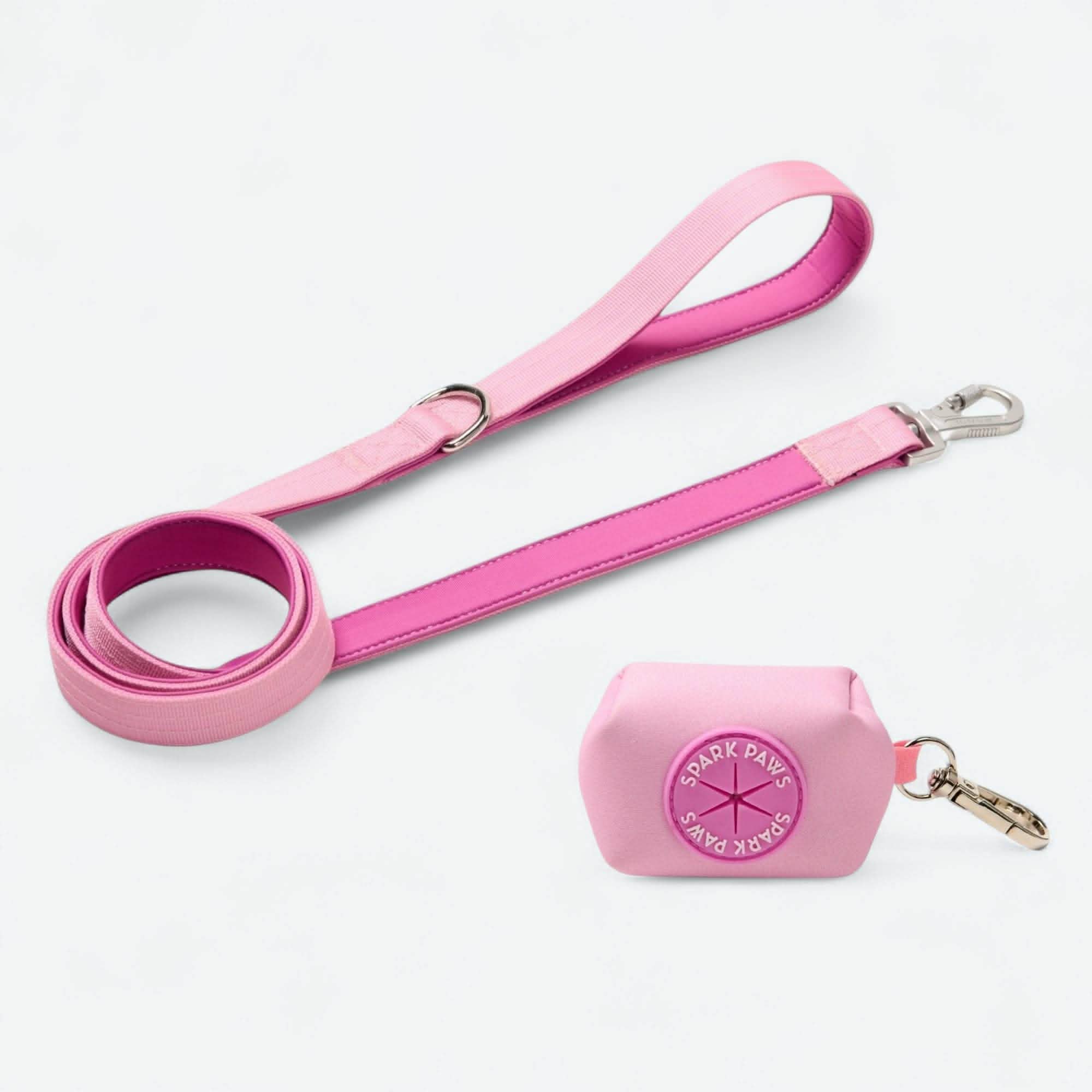 Leash and Poop Bag Holder Set