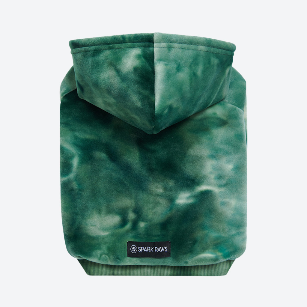 Velvet Dog Hoodie - Emerald Green