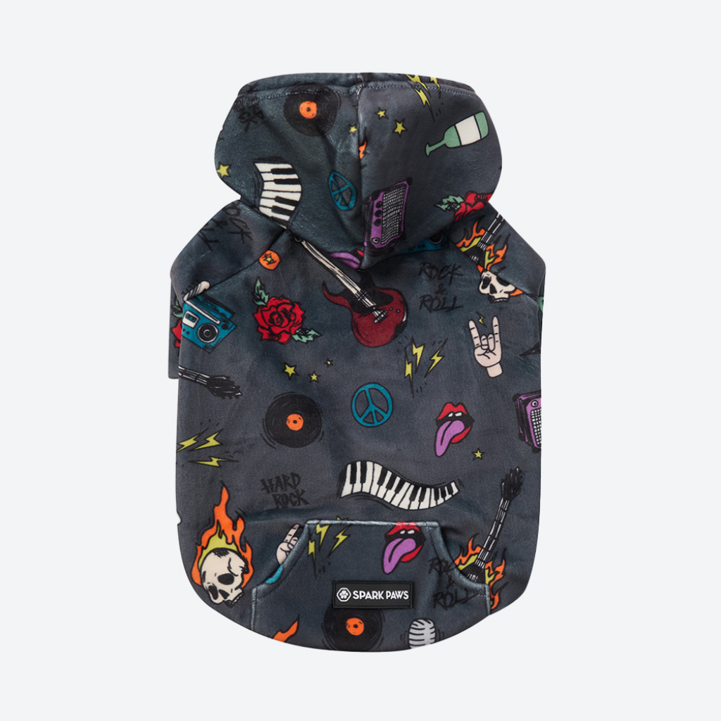Rock and Roll Dog Hoodie