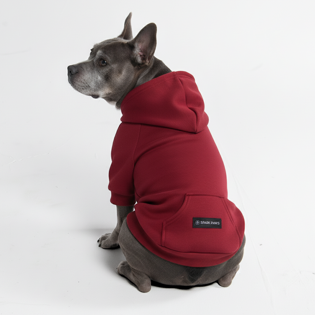 Essential Dog Hoodie - Burgundy