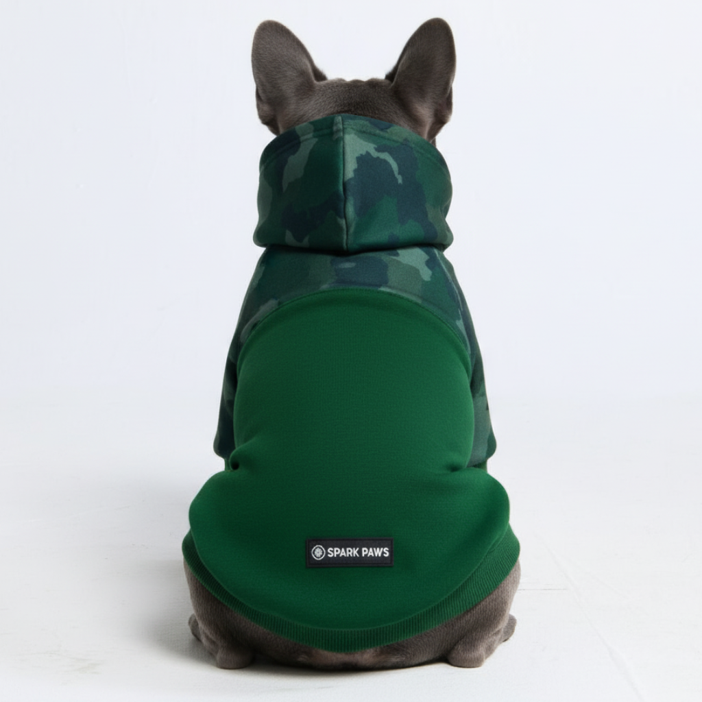Forest Camo Dog Hoodie