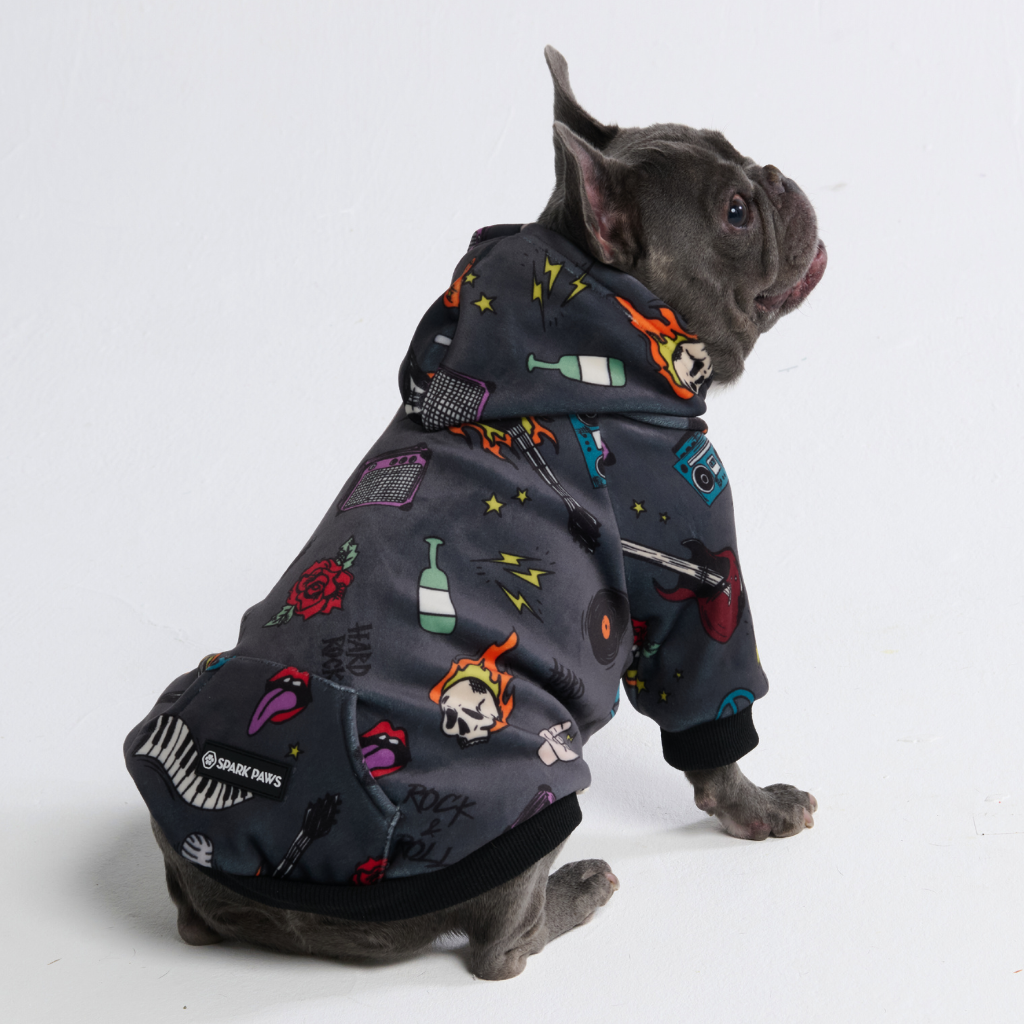 Rock and Roll Dog Hoodie