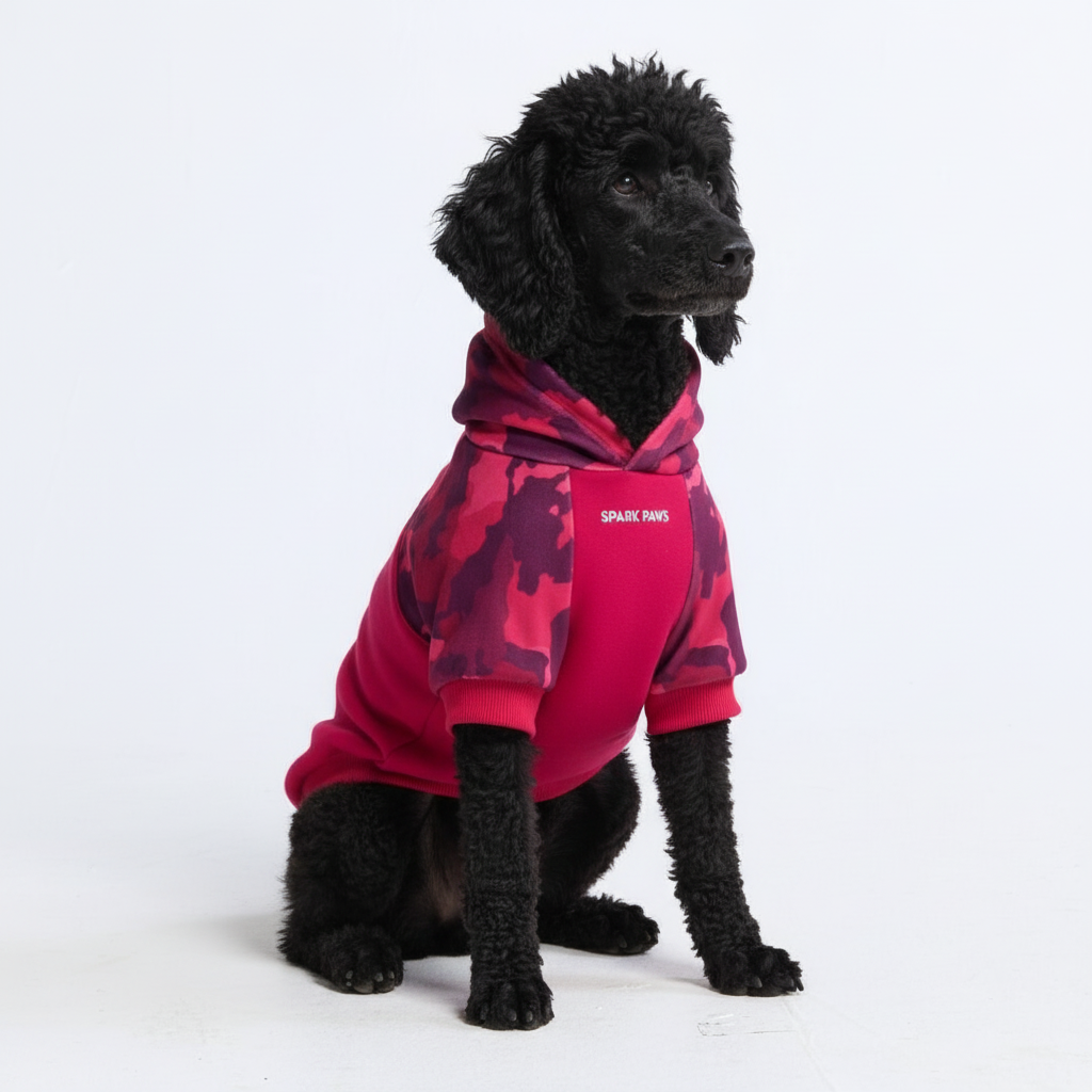 Fuchsia Camo Dog Hoodie