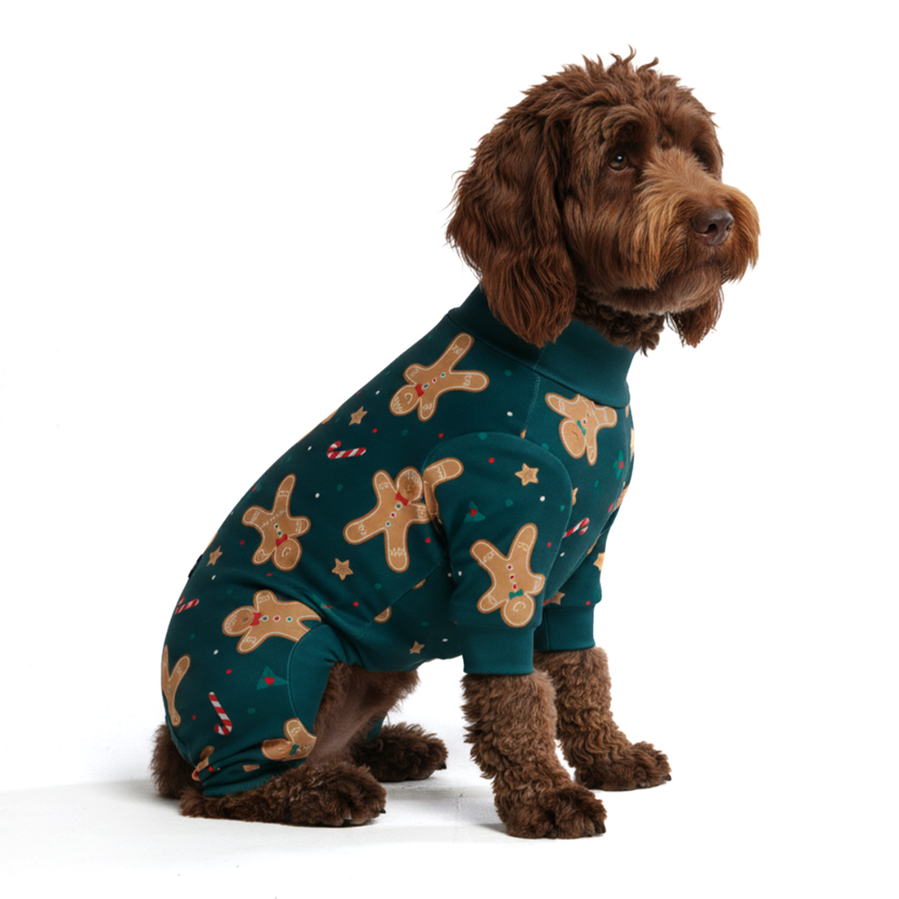 Dog Christmas Pajama - Gingerbread Man