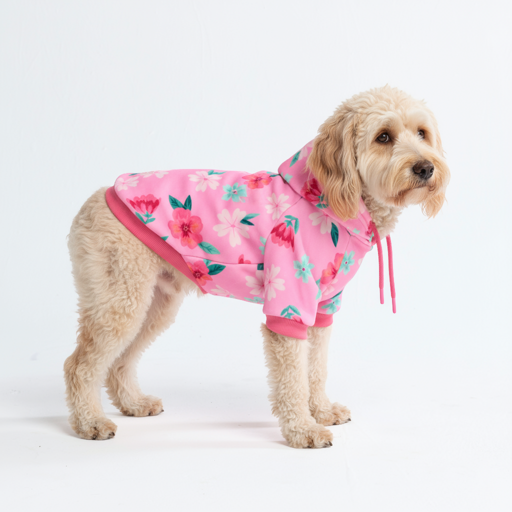 Blossom Dog Hoodie - Pink