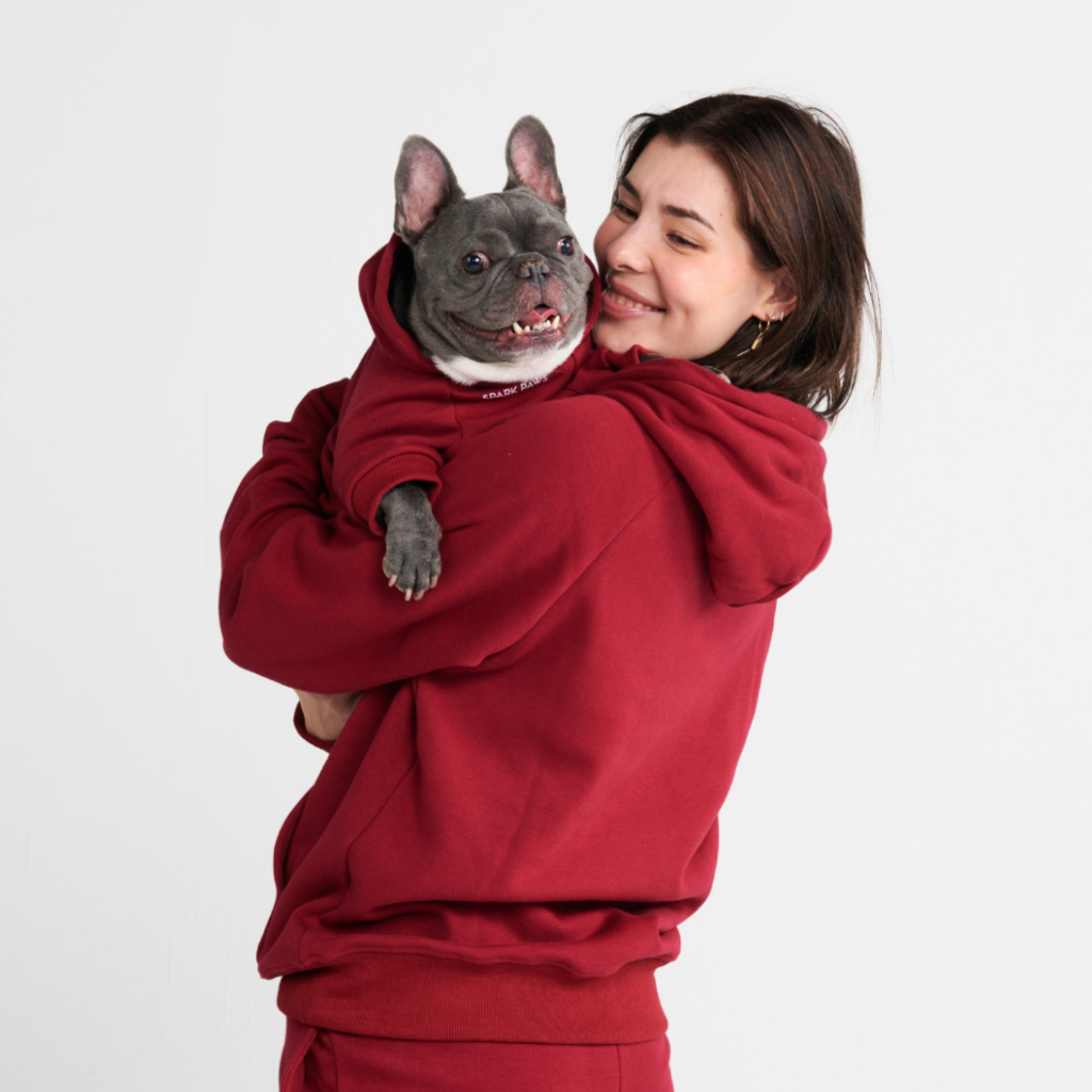 Essential Dog Hoodie - Burgundy