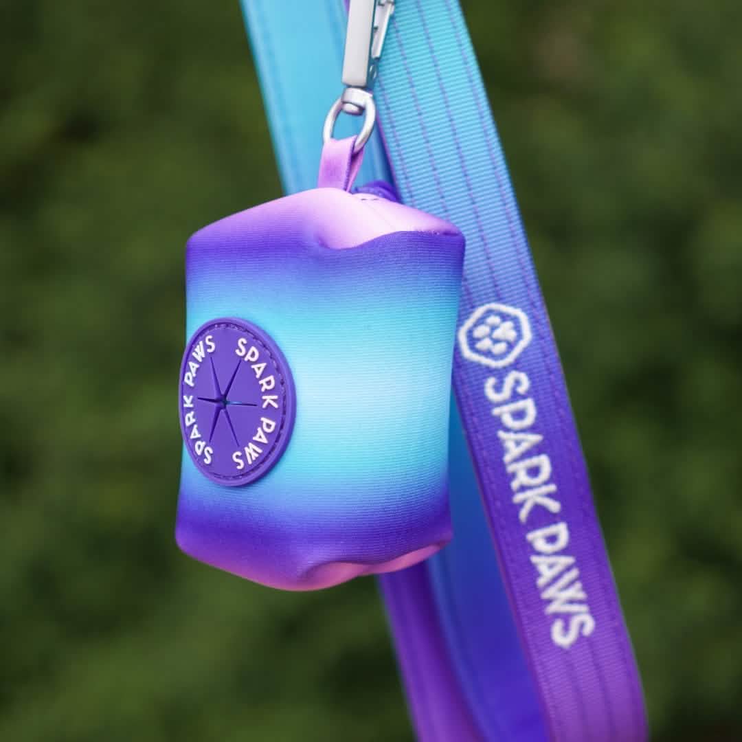 Leash and Poop Bag Holder Set