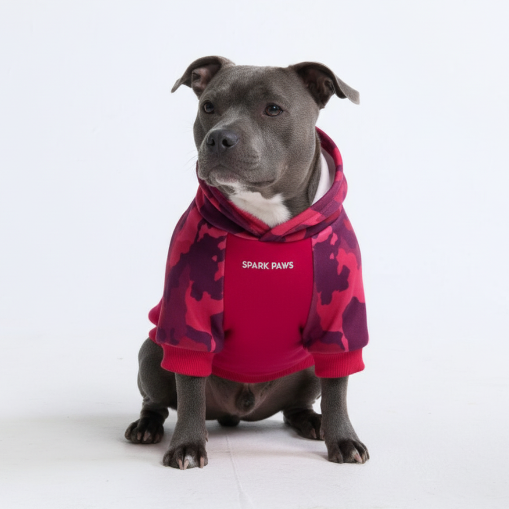 Fuchsia Camo Dog Hoodie