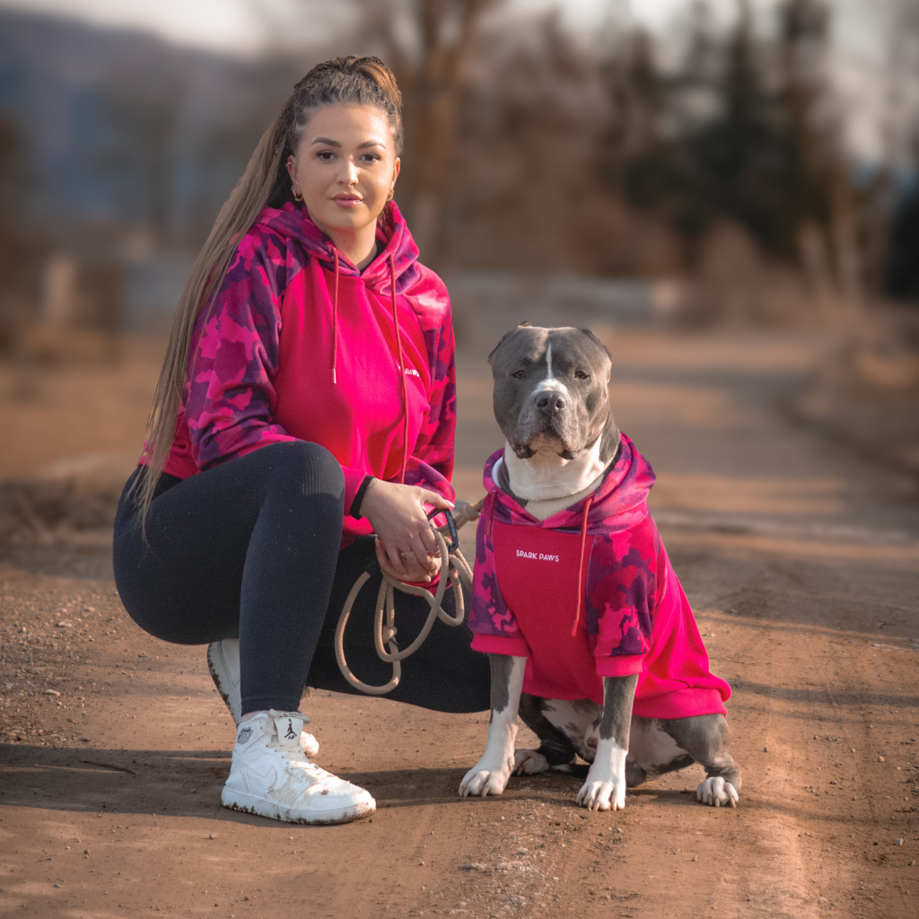 Fuchsia Camo Dog Hoodie