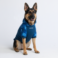 Blue Camo Dog Hoodie