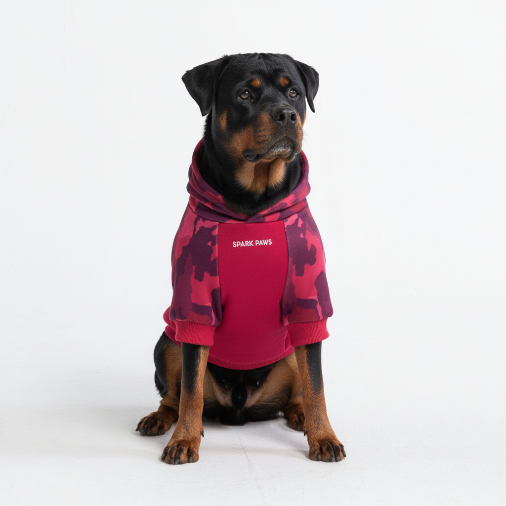 Fuchsia Camo Dog Hoodie