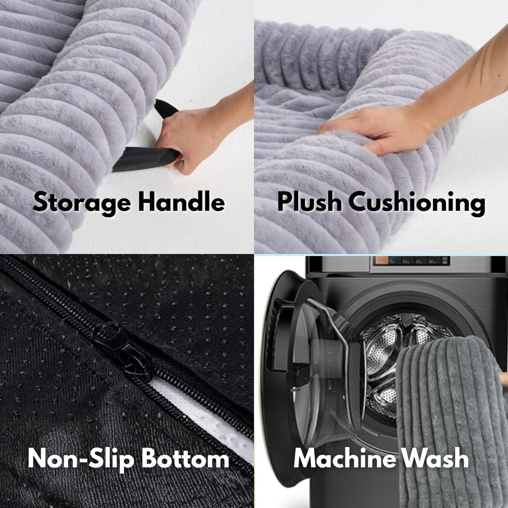 Calming Fluffy Couch Cover Dog Beds