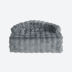 Calming Fluffy Couch Cover Dog Bed - Grey