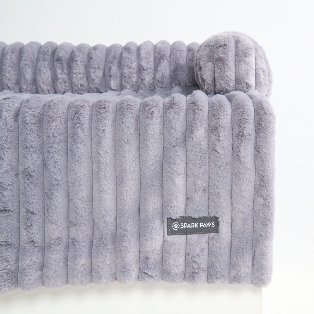 Luxury Couch Cover Dog Bed - Grey