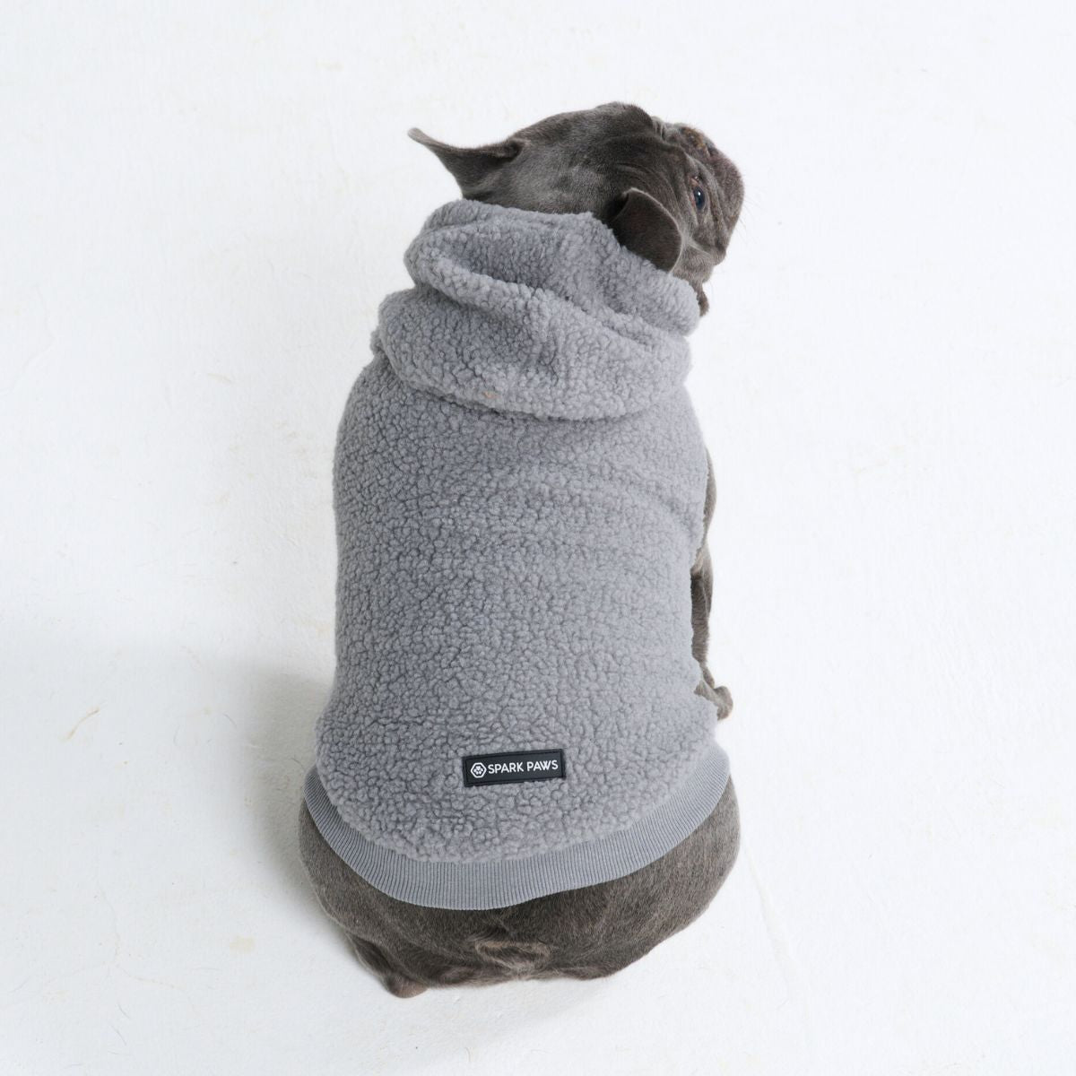 Teddy Sherpa Dog Jacket - Silver Gray