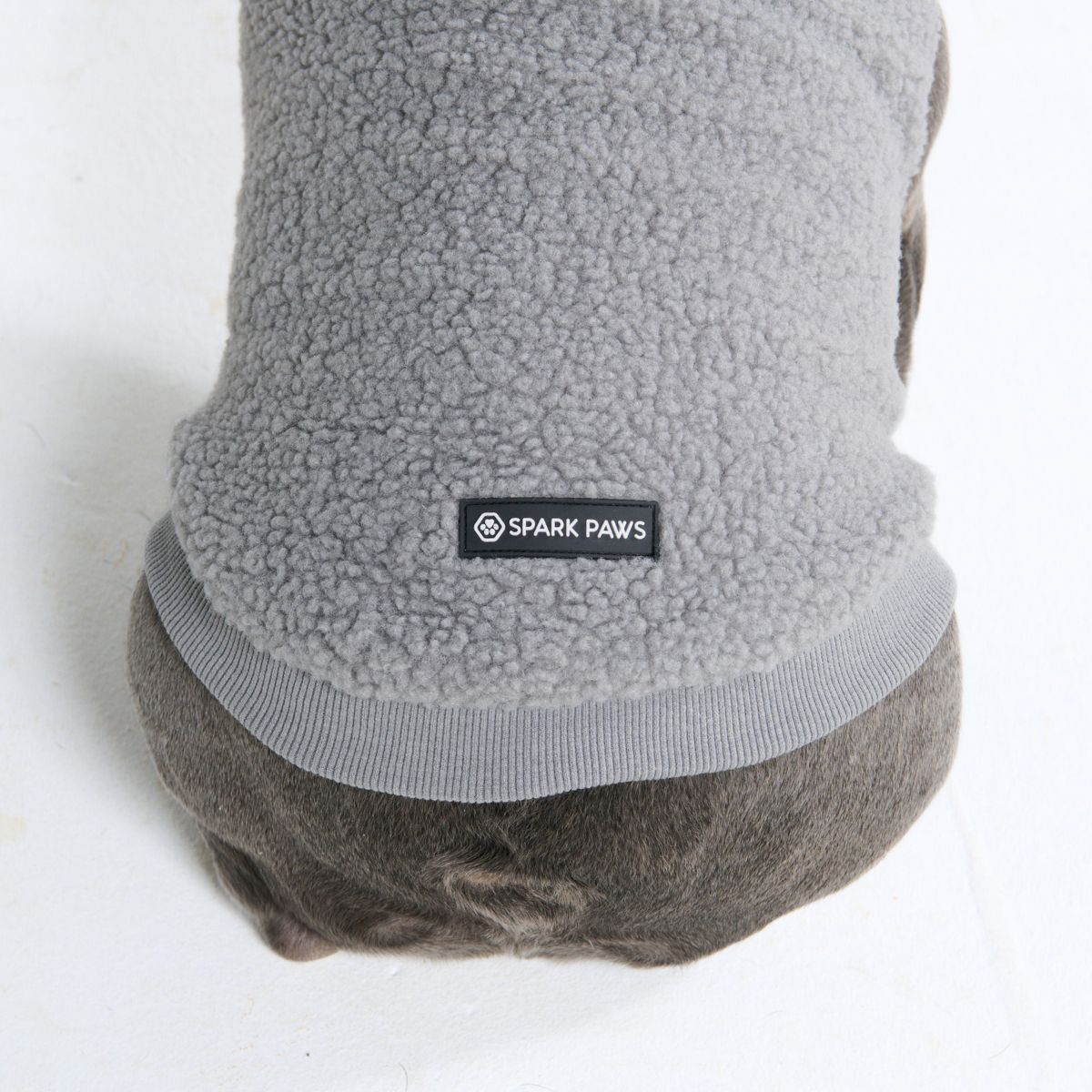 Teddy Sherpa Dog Jacket - Silver Gray