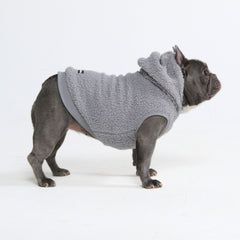 Teddy Sherpa Dog Jacket - Silver Gray