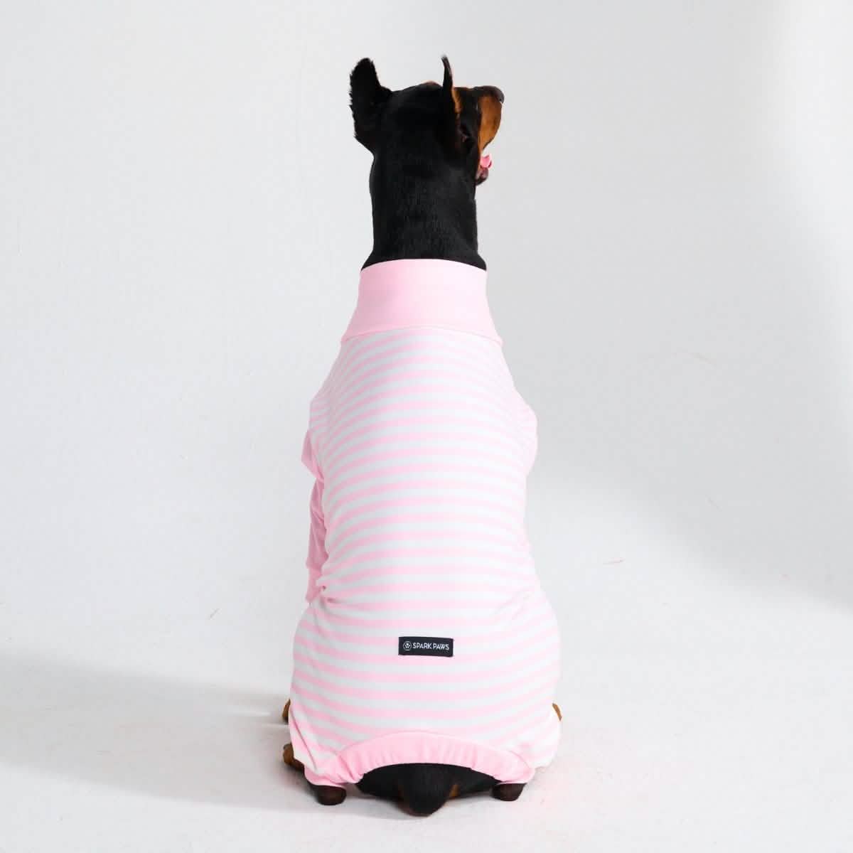 Dog Pajama - Pink Stripes