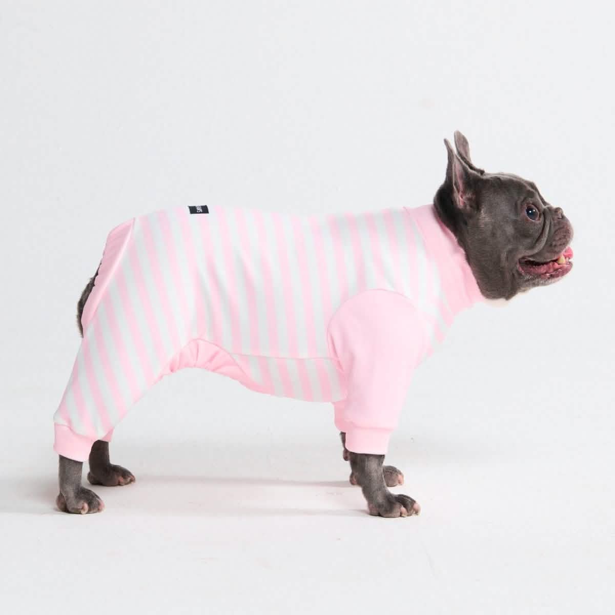 Dog Pajama - Pink Stripes