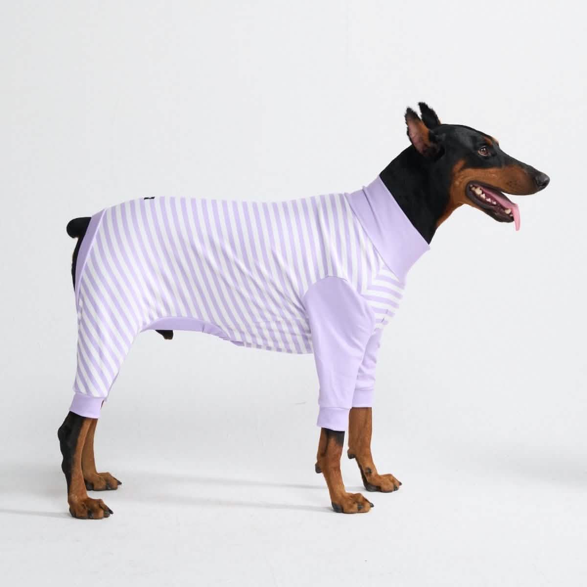 Dog Pajama - Purple Stripes
