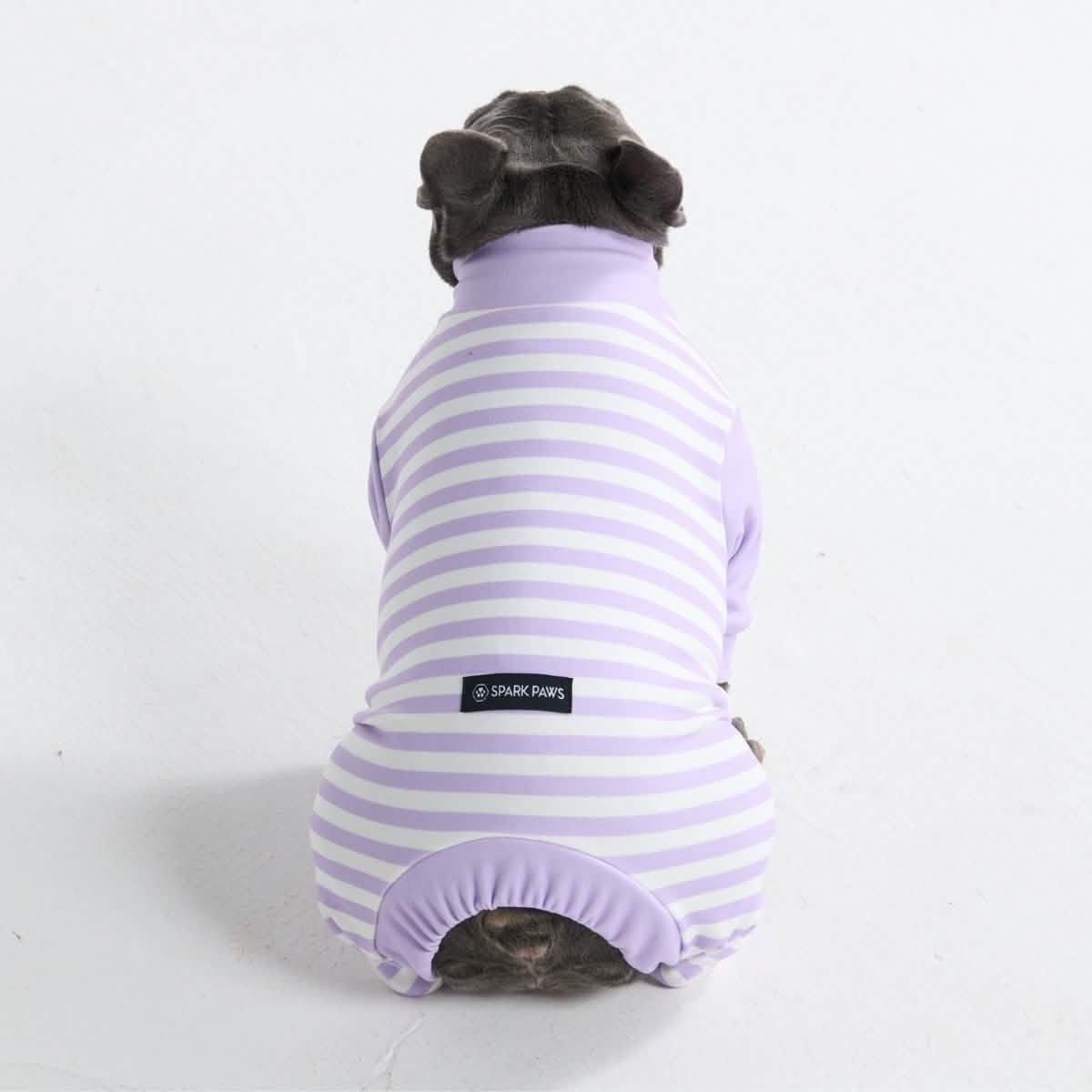 Dog Pajama - Purple Stripes